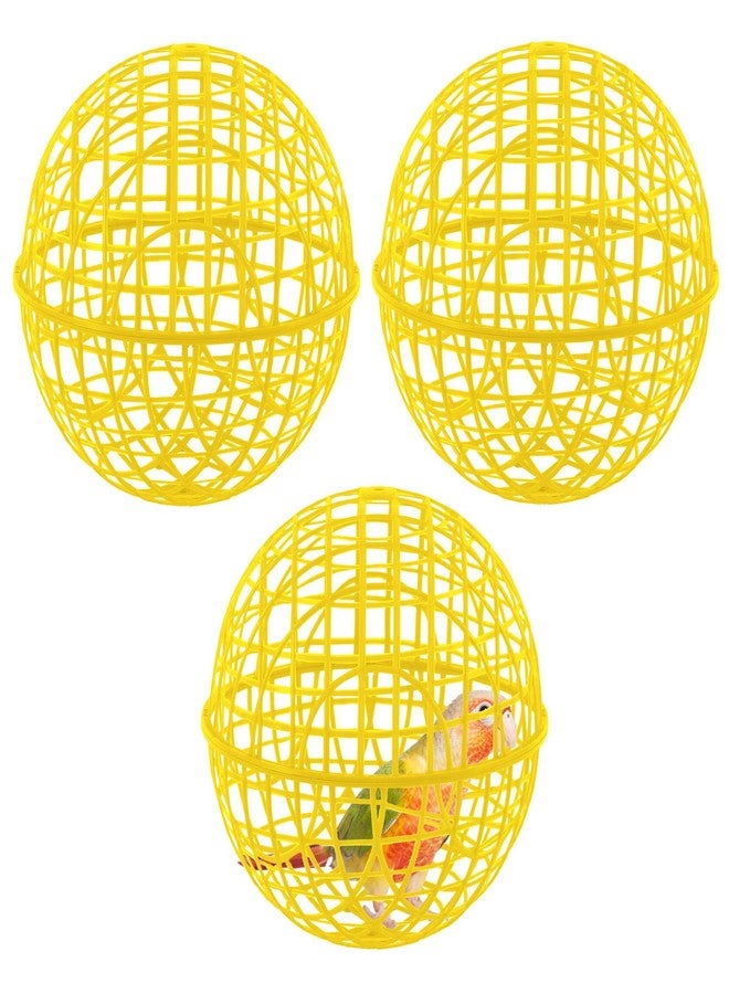 AceOrbit 3 Pcs 11.8 Inch Yellow 2025 Chicken Ball Cage, Plastic Rolling Orb Movable for Chickens Rabbits Birds Pigeons, Outdoor Farm Range Portable Round Coop Hutch Safety Globe Prevents Dog Bites - Image 1